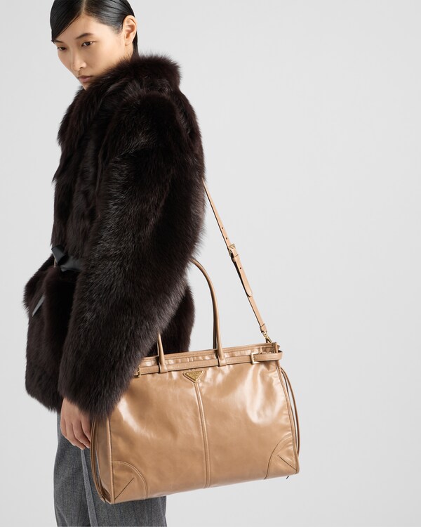 Très grand sac à main Prada Bonnie en cuir Très grand sac à main Prada Bonnie en cuir