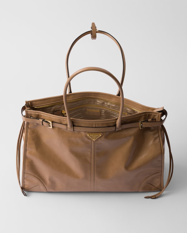 Très grand sac à main Prada Bonnie en cuir Très grand sac à main Prada Bonnie en cuir