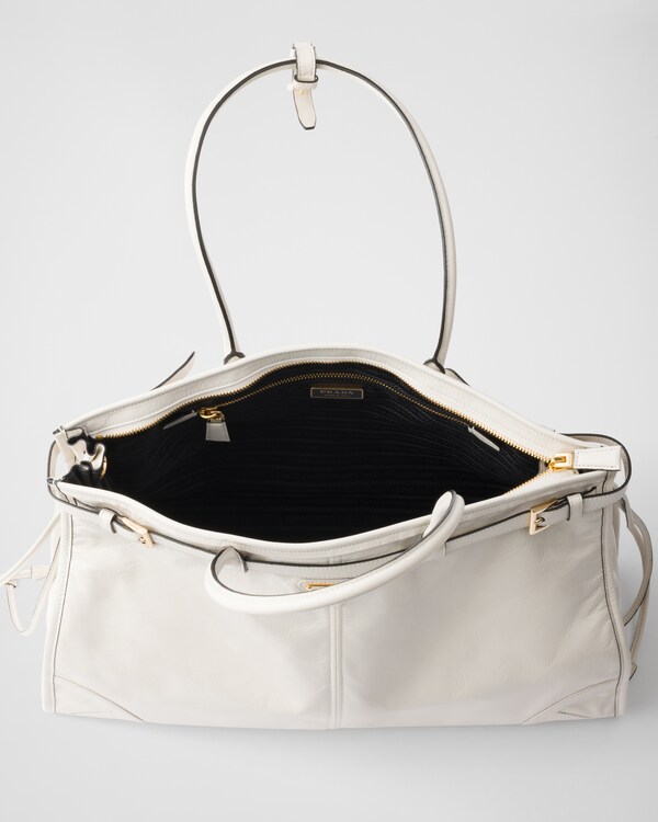Prada Bonnie extra-large leather handbag - White Prada Bonnie extra-large leather handbag - White
