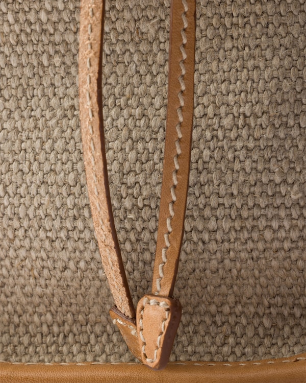 Prada Bonnie linen and leather tote bag - Rope/Natural Prada Bonnie linen and leather tote bag - Rope/Natural