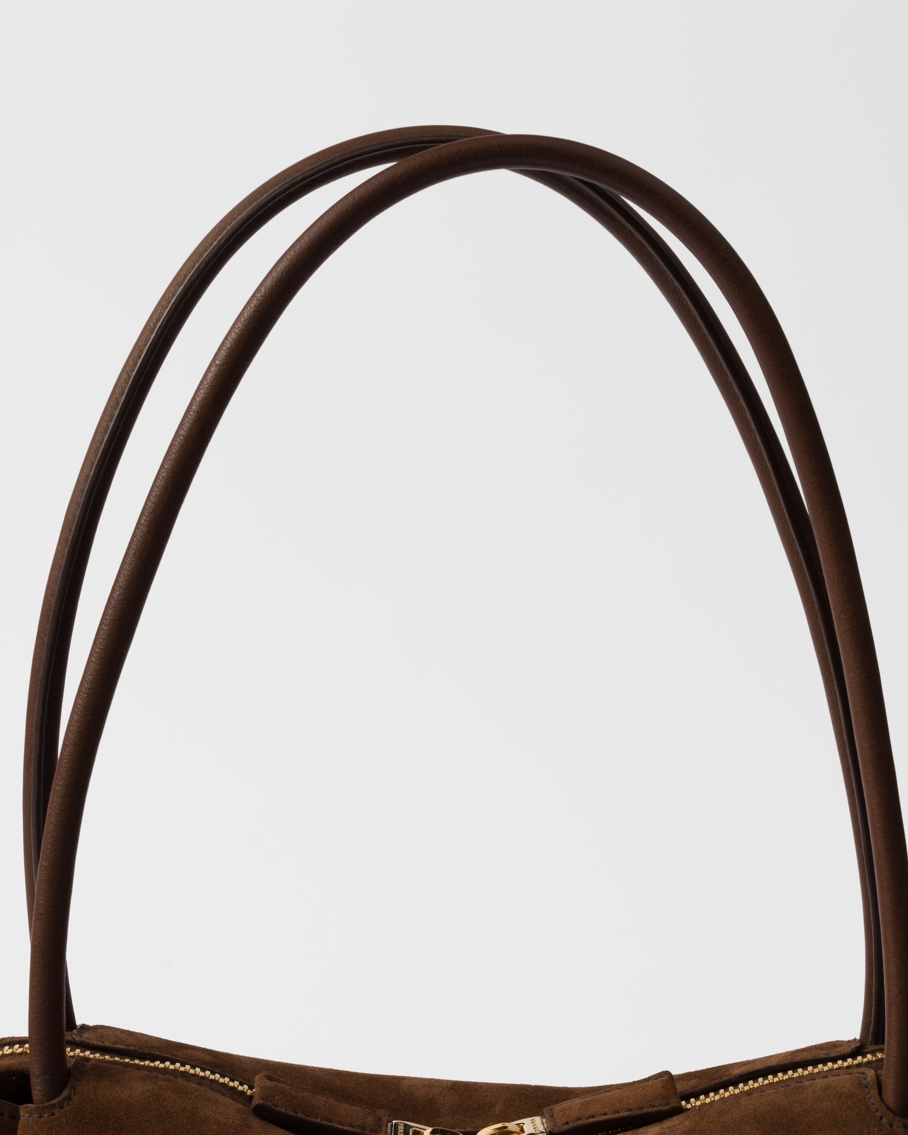 Buckle Medium Suede Shoulder Bag - Cocoa Brown
