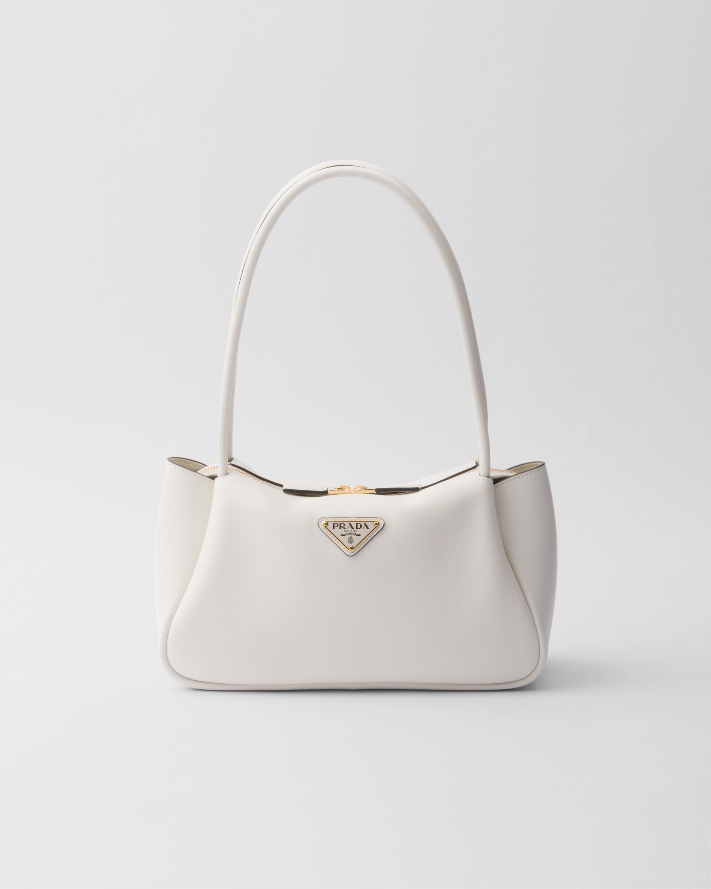 Prada Darling Medium Leather Shoulder Bag, Woman, White