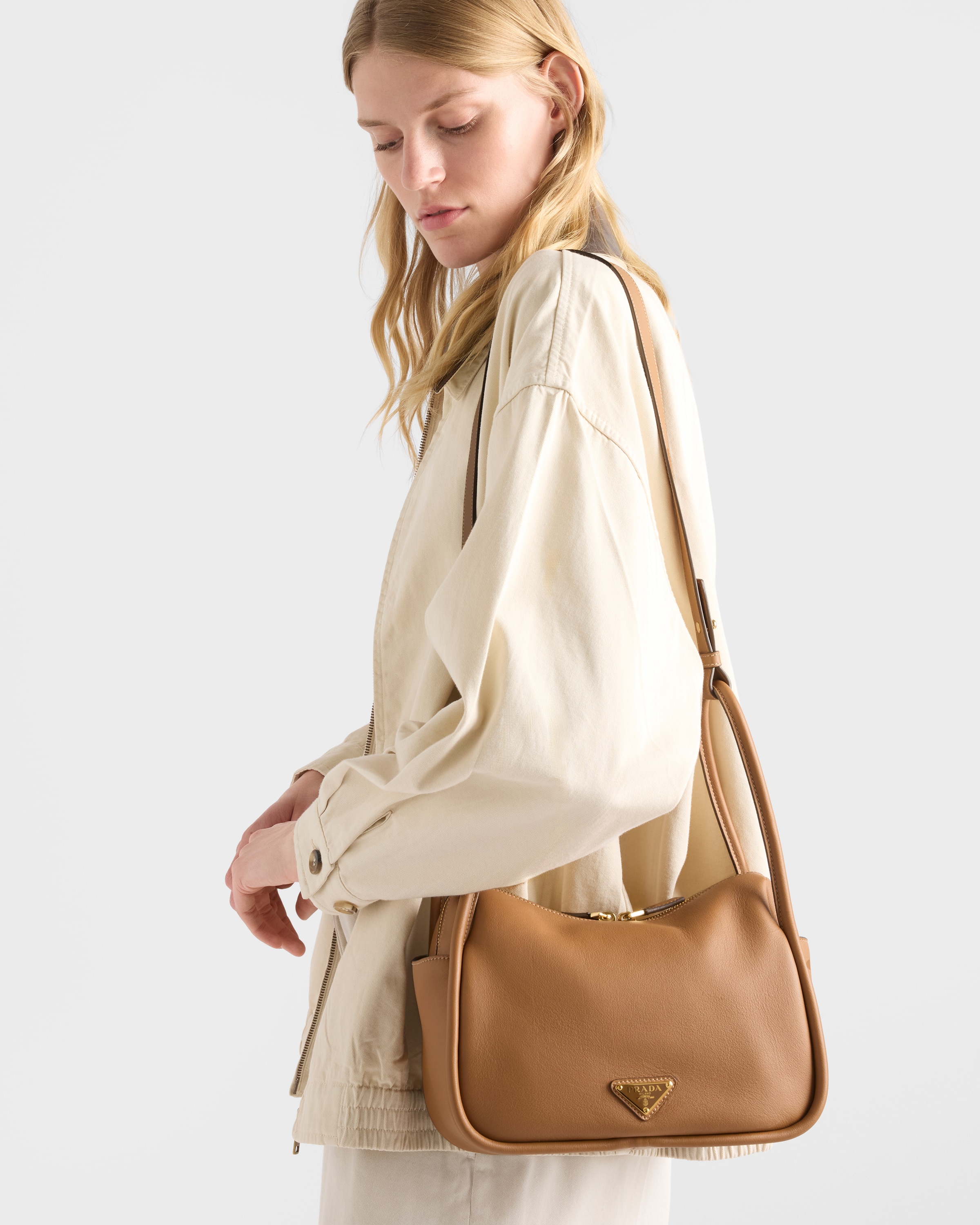 Caramel Prada Darling leather handbag | PRADA - Canada