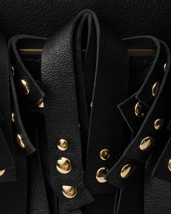 Prada Galleria medium nappa leather bag with fringe and studs Prada Galleria medium nappa leather bag with fringe and studs