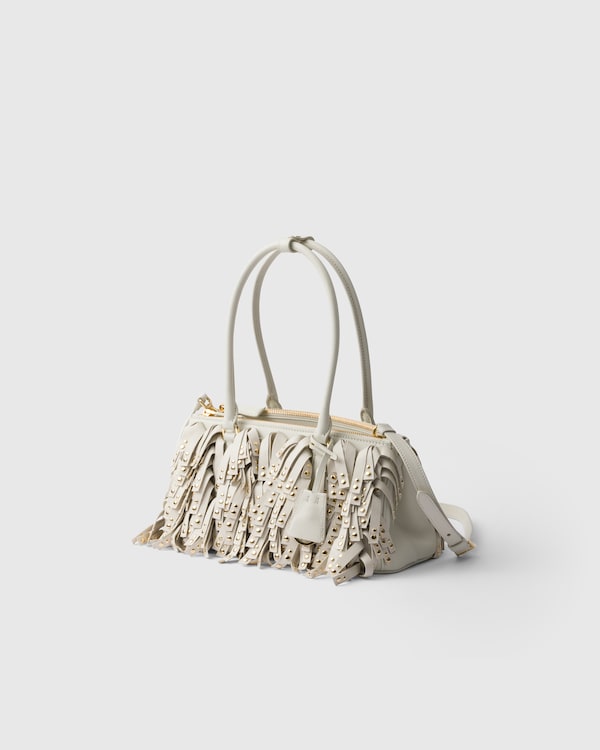 Prada Galleria medium nappa leather bag with fringe and studs Prada Galleria medium nappa leather bag with fringe and studs