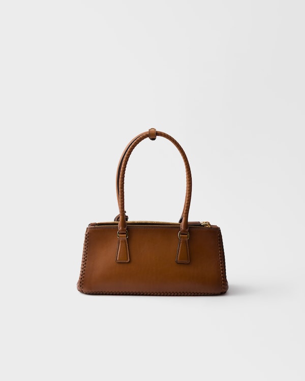 Prada Galleria mittelgroße Tasche aus Leder - Cognac Prada Galleria mittelgroße Tasche aus Leder - Cognac