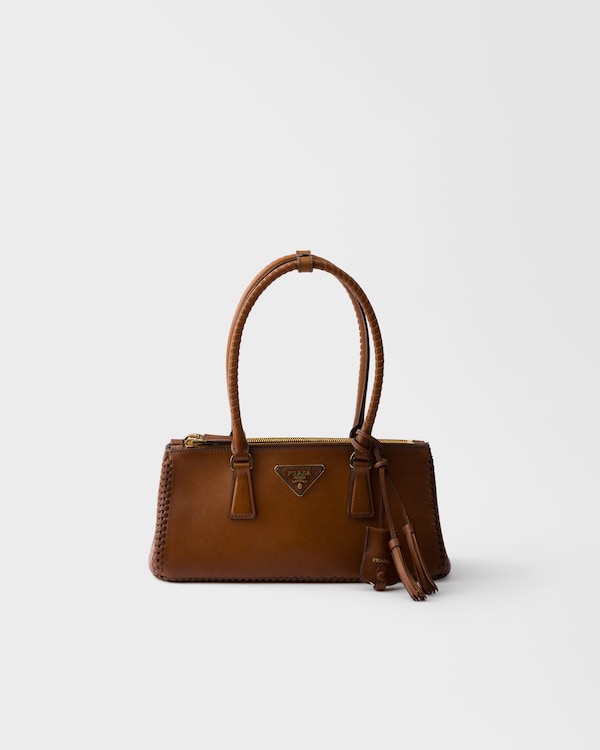 Prada Galleria mittelgroße Tasche aus Leder - Cognac Prada Galleria mittelgroße Tasche aus Leder - Cognac