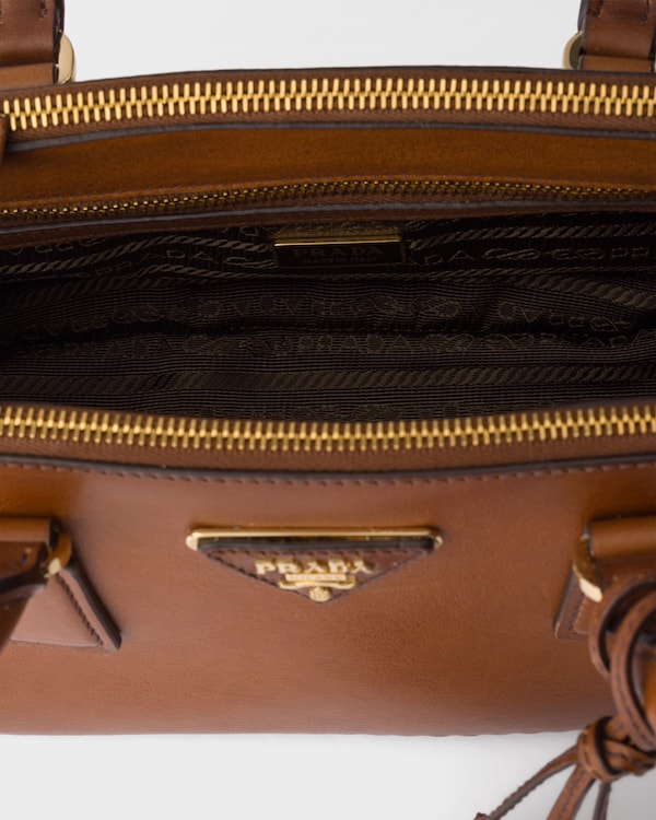 Prada Galleria mittelgroße Tasche aus Leder - Cognac Prada Galleria mittelgroße Tasche aus Leder - Cognac
