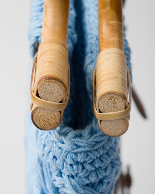 Mini cotton crochet handbag - Light Blue Mini cotton crochet handbag - Light Blue