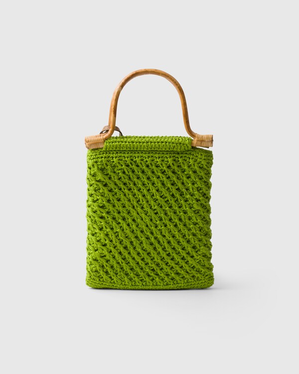 Mini cotton crochet handbag - Lawn Green Mini cotton crochet handbag - Lawn Green