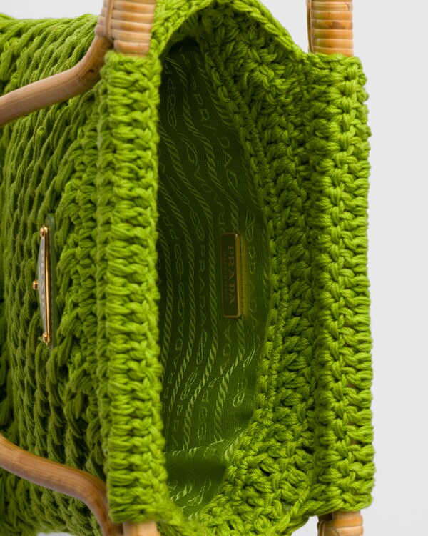 Mini cotton crochet handbag - Lawn Green Mini cotton crochet handbag - Lawn Green