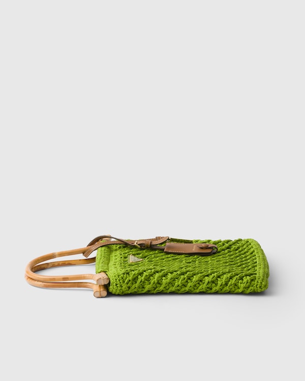Mini cotton crochet handbag - Lawn Green Mini cotton crochet handbag - Lawn Green