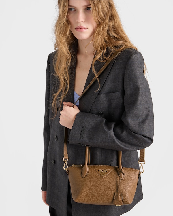 가죽 미니 핸드백 - 캐러멜 가죽 미니 핸드백 - 캐러멜