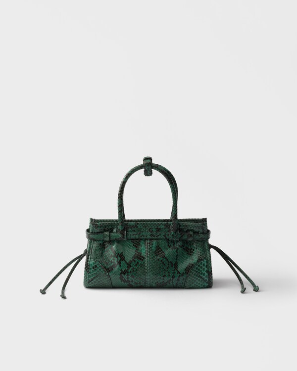 Prada Bonnie small python leather handbag - Fir Green Prada Bonnie small python leather handbag - Fir Green
