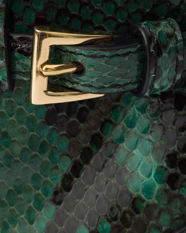 Prada Bonnie small python leather handbag - Fir Green Prada Bonnie small python leather handbag - Fir Green