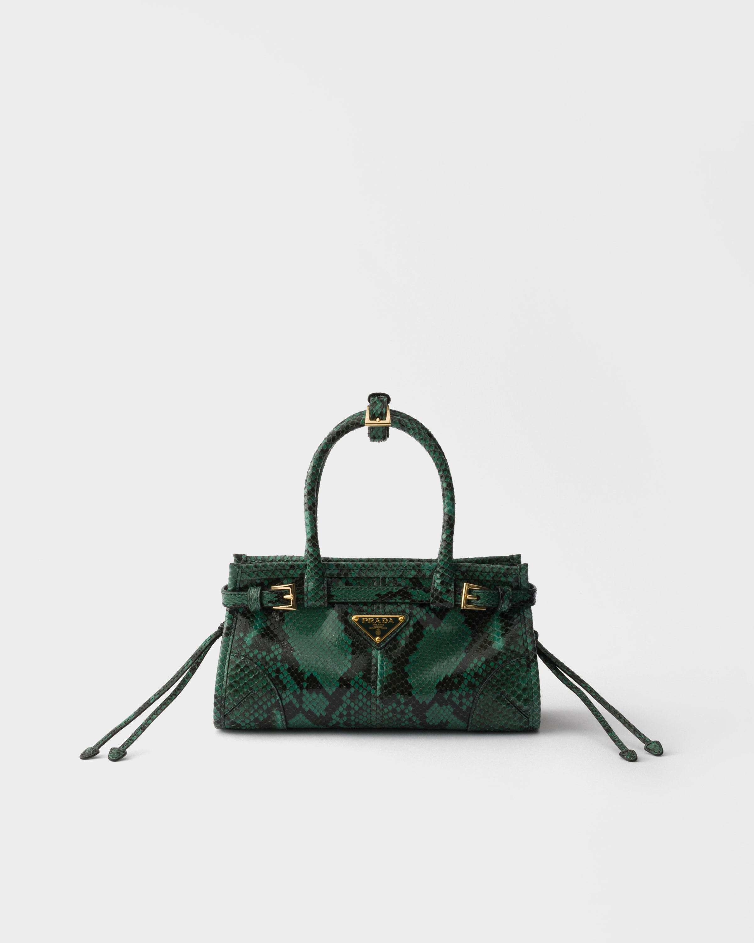 Bonnie small python leather handbag — Fir Green — 1BA486_2AMY_F035G_V_OOO