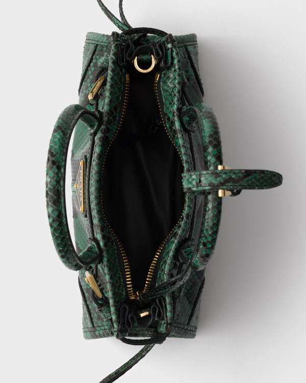 Prada Bonnie small python leather handbag - Fir Green Prada Bonnie small python leather handbag - Fir Green