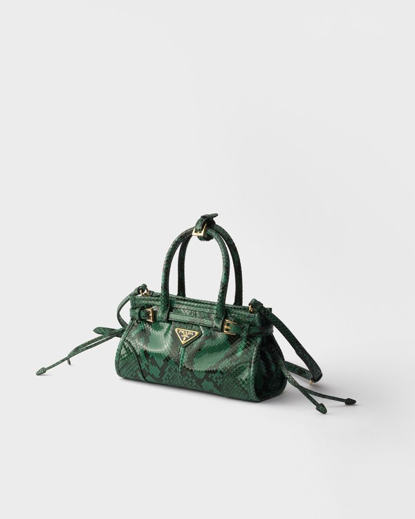 Prada Bonnie small python leather handbag - Fir Green Prada Bonnie small python leather handbag - Fir Green