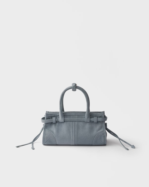 Prada Bonnie绒面皮革迷你手袋 - 雾霾蓝 Prada Bonnie绒面皮革迷你手袋 - 雾霾蓝