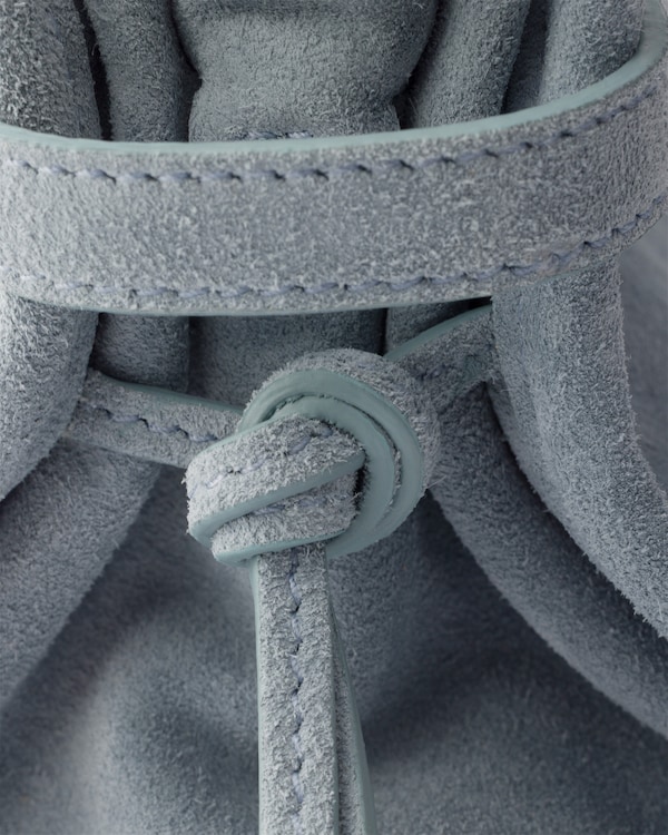 Prada Bonnie绒面皮革迷你手袋 - 雾霾蓝 Prada Bonnie绒面皮革迷你手袋 - 雾霾蓝