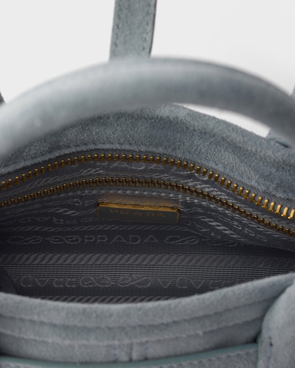 Prada Bonnie绒面皮革迷你手袋 - 雾霾蓝 Prada Bonnie绒面皮革迷你手袋 - 雾霾蓝