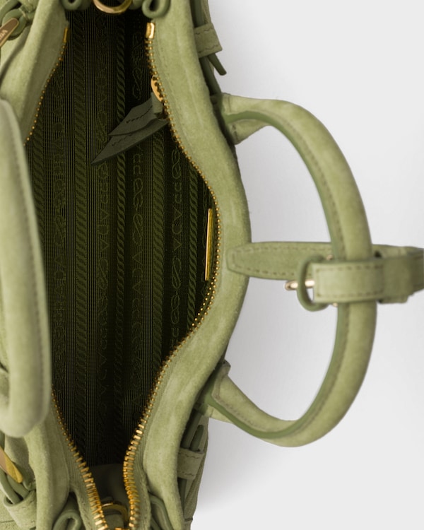 Prada Bonnie suede mini handbag - Agave Prada Bonnie suede mini handbag - Agave