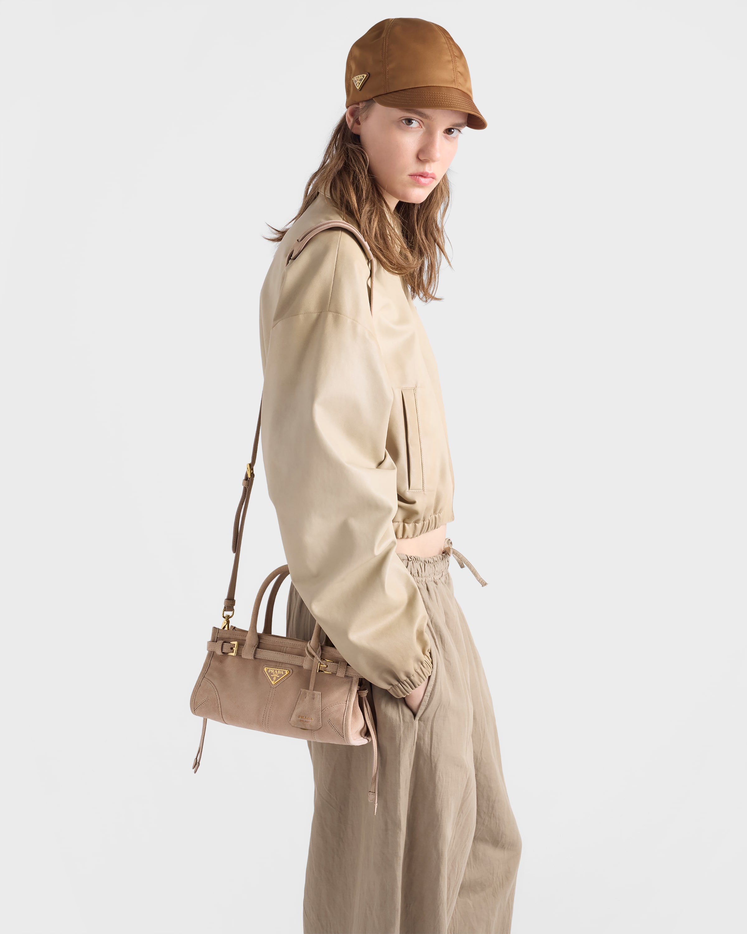 ウォーターリリー プラダ ボニー スエード ミニハンドバッグ | PRADA