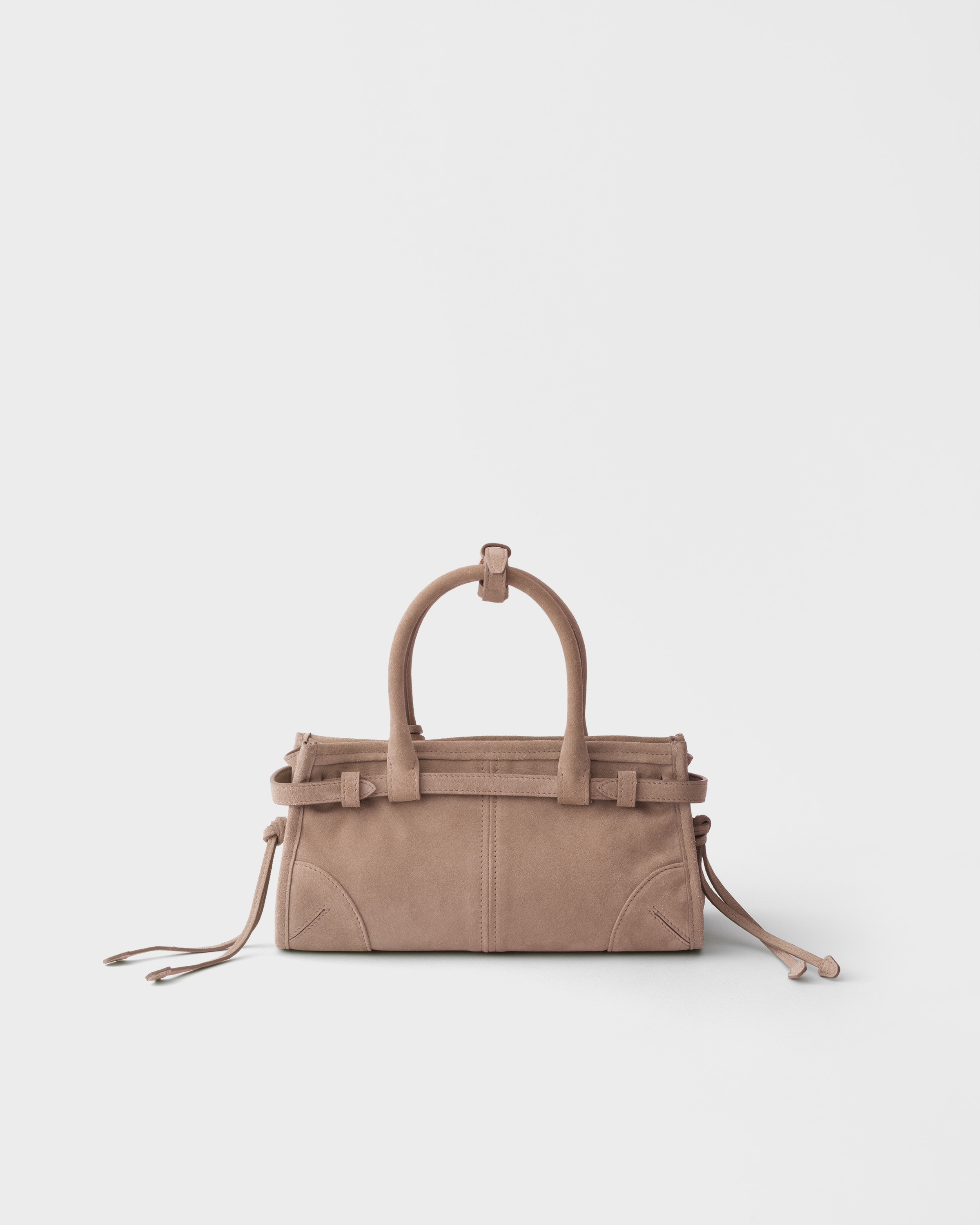 Water Lily Prada Bonnie Suede Mini Handbag | PRADA - Canada