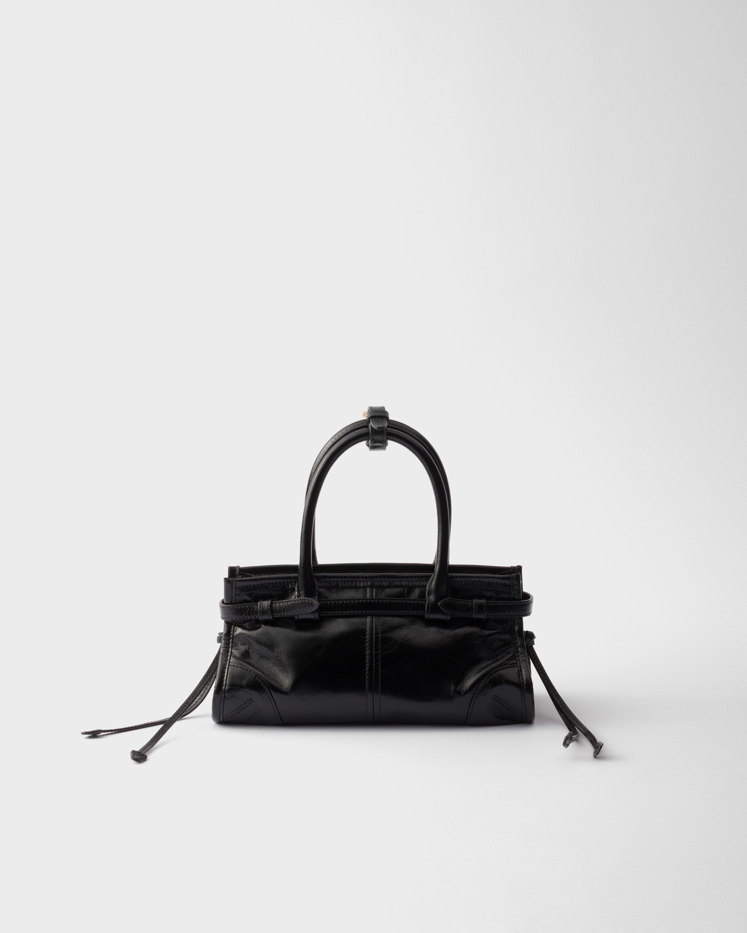 ブラック プラダ ボニー レザー ミニハンドバッグ | PRADA - 日本