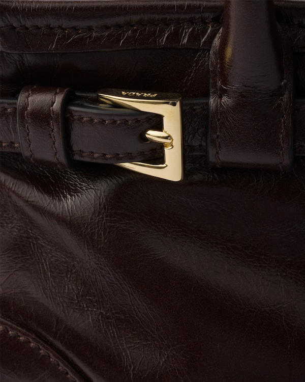 Prada Bonnie leather mini handbag - Dark Brown Prada Bonnie leather mini handbag - Dark Brown