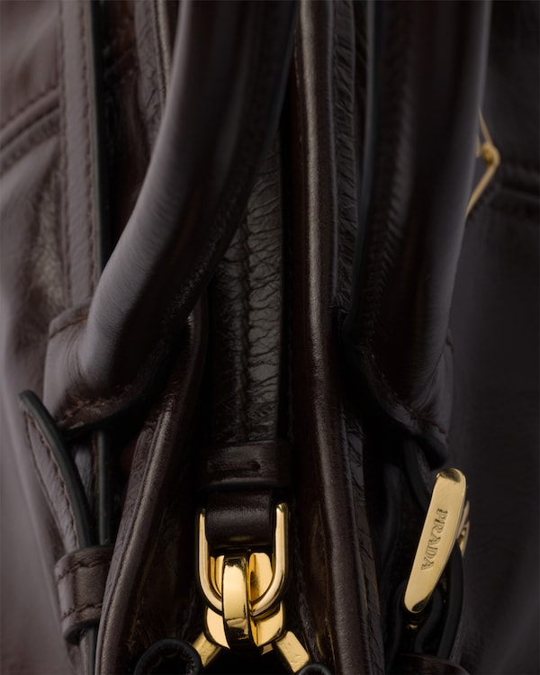 Prada Bonnie leather mini handbag - Dark Brown Prada Bonnie leather mini handbag - Dark Brown