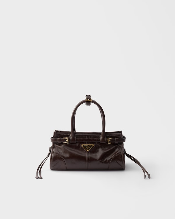 Prada Bonnie leather mini handbag - Dark Brown Prada Bonnie leather mini handbag - Dark Brown