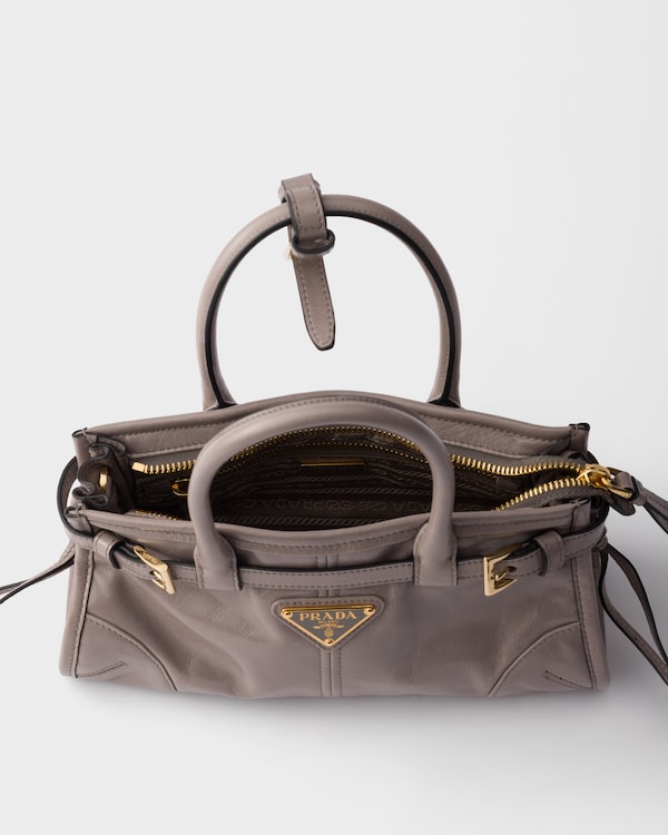 Prada Bonnie leather mini handbag - Pewter Prada Bonnie leather mini handbag - Pewter