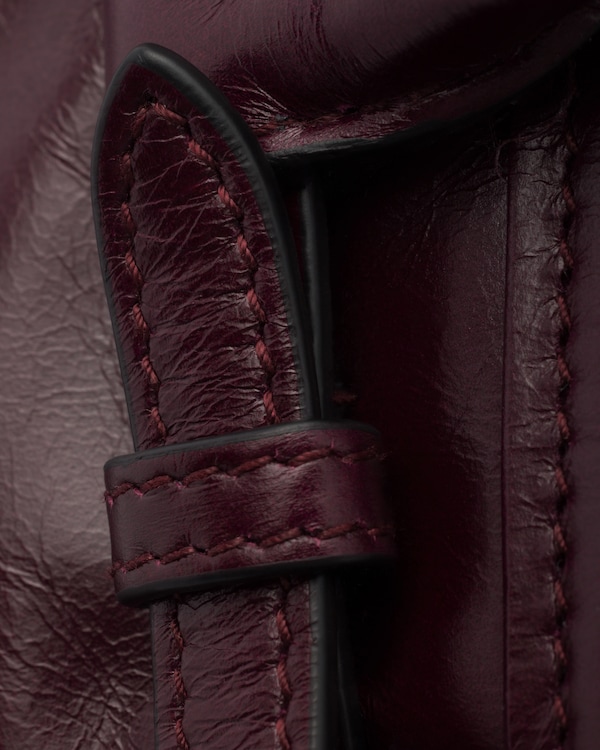 Mini sac Prada Bonnie en cuir - Bordeaux Mini sac Prada Bonnie en cuir - Bordeaux