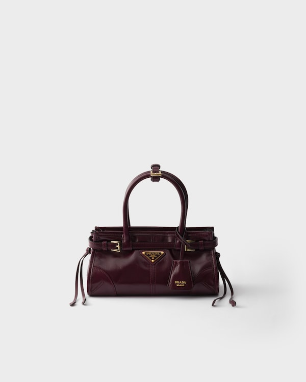 Mini sac Prada Bonnie en cuir - Bordeaux Mini sac Prada Bonnie en cuir - Bordeaux