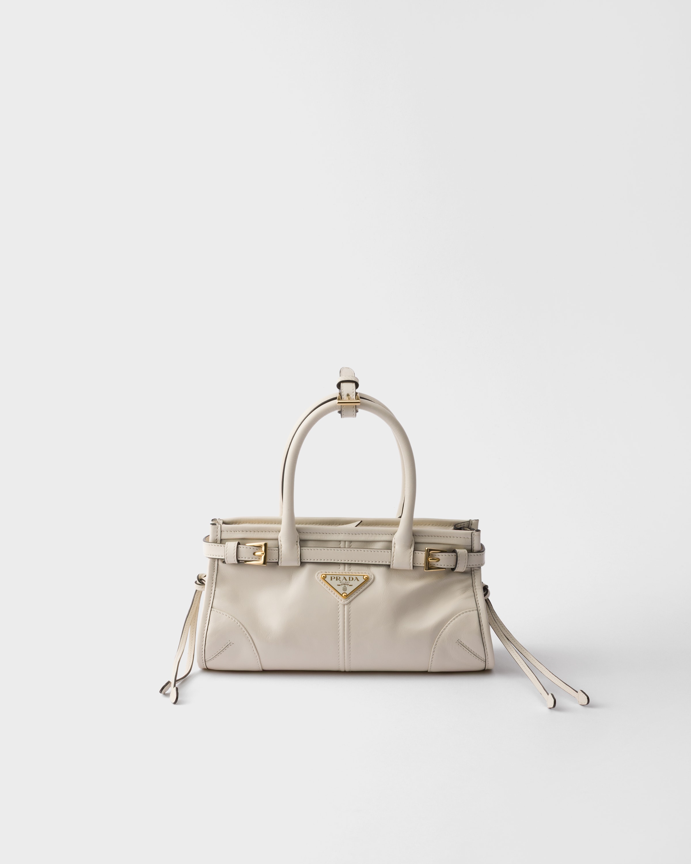 極美品★ PRADA ホワイトレザー ハンドバッグ ホワイト プラダ ボニー ミディアム レザー ハンドバッグ | PRADA