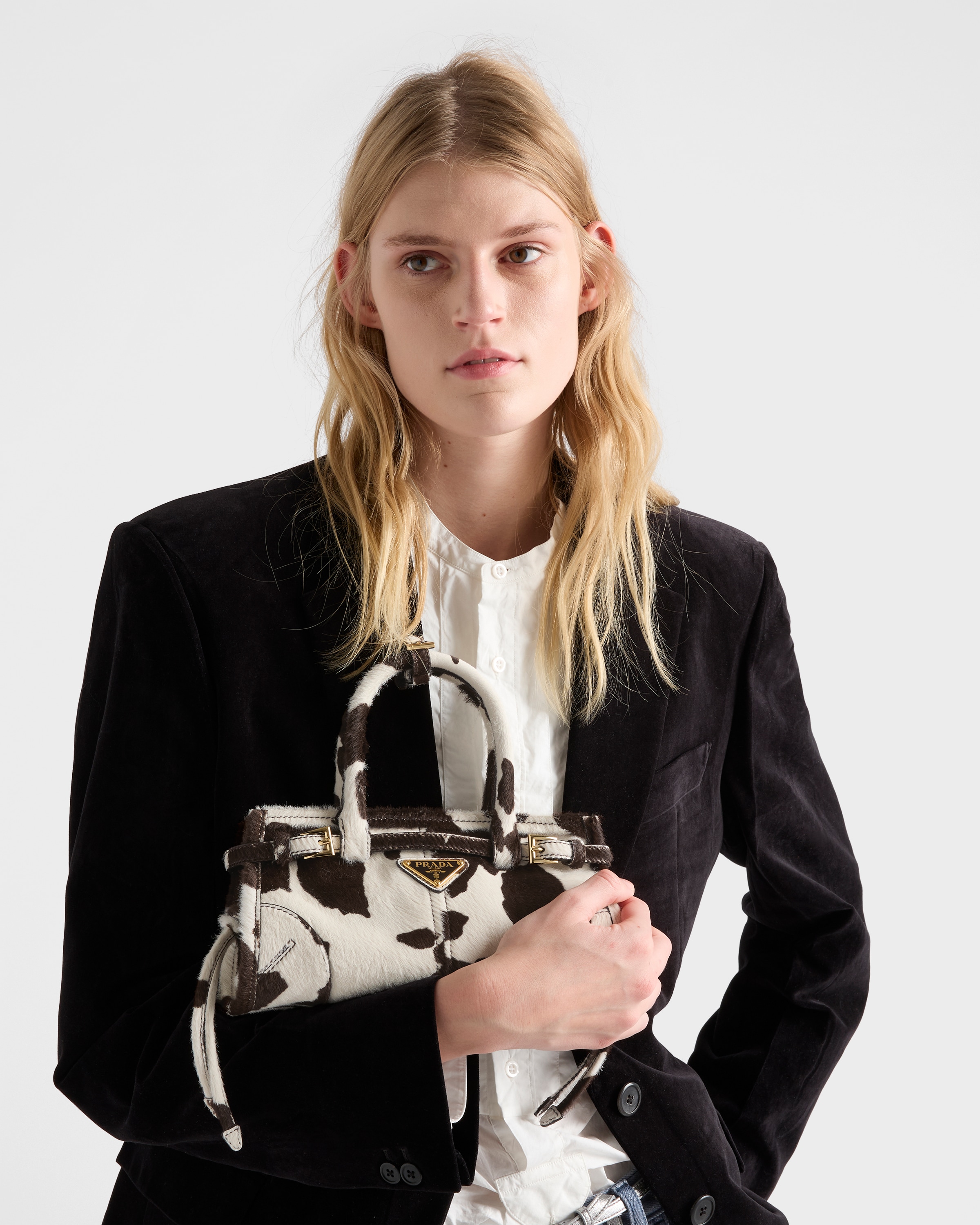 PRADA プラダ ボニー ミニ 1BA486 ショルダーバッグ
 レザー ブラック レディース【中古】【473】 Black Prada Bonnie leather mini handbag | PRADA - United States