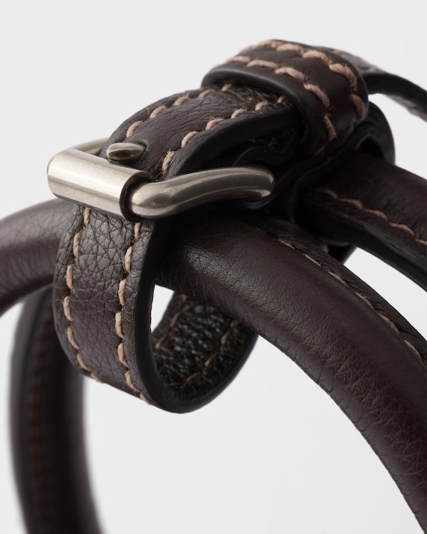 Bolso Prada Bonnie pequeño de pana y piel - Ébano Bolso Prada Bonnie pequeño de pana y piel - Ébano