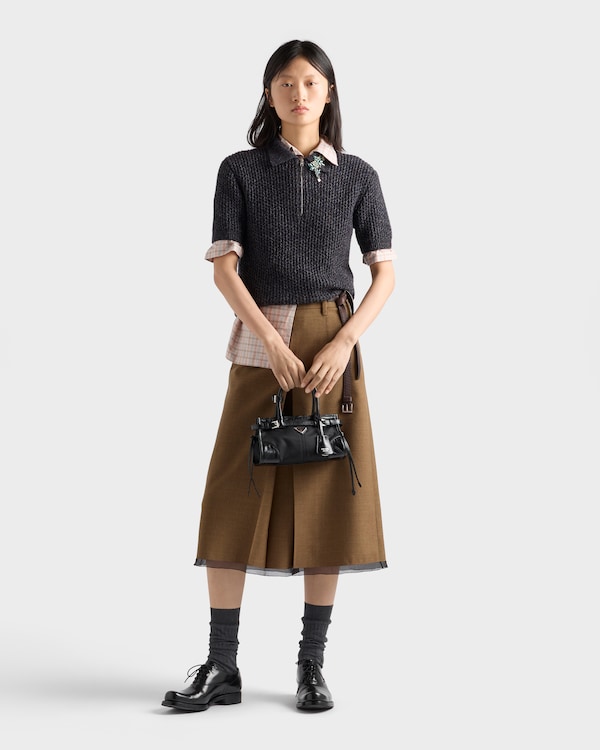 Prada Bonnie small Re-Nylon and leather handbag - Black Prada Bonnie small Re-Nylon and leather handbag - Black