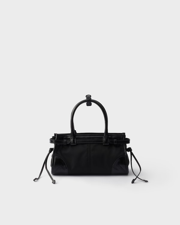 Prada Bonnie small Re-Nylon and leather handbag - Black Prada Bonnie small Re-Nylon and leather handbag - Black