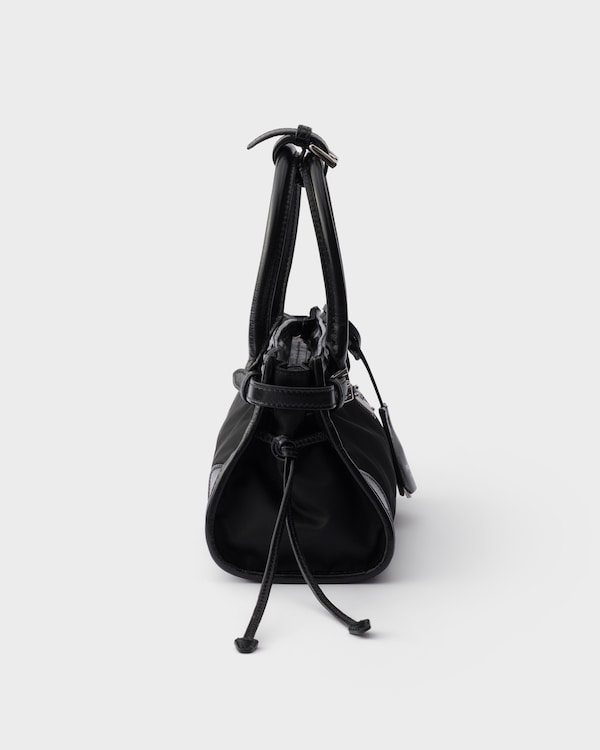 Prada Bonnie small Re-Nylon and leather handbag - Black Prada Bonnie small Re-Nylon and leather handbag - Black