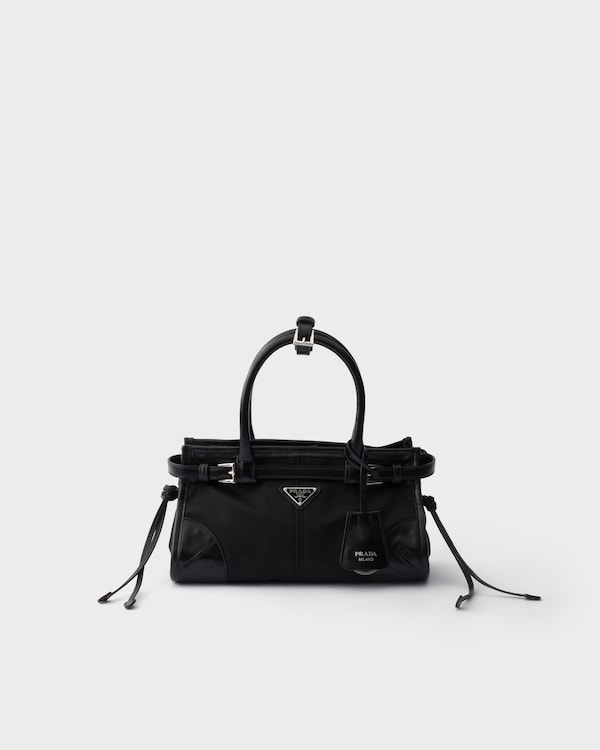 Prada Bonnie small Re-Nylon and leather handbag - Black Prada Bonnie small Re-Nylon and leather handbag - Black