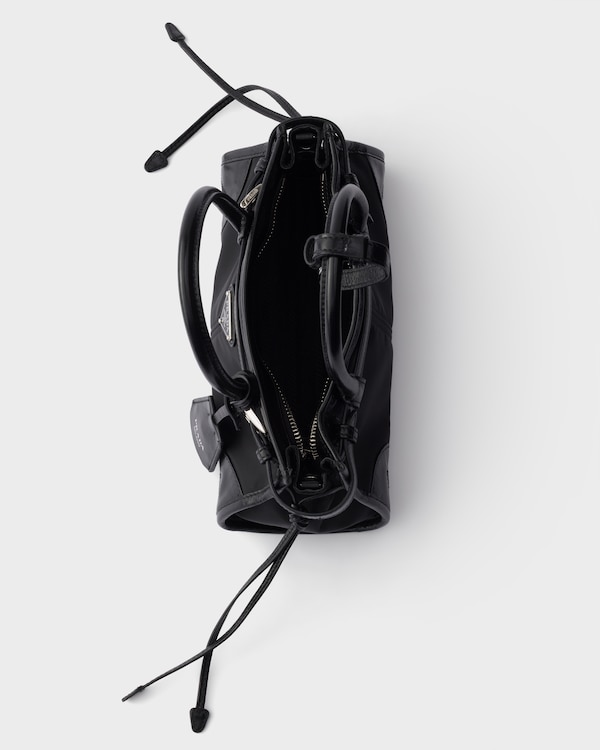 Prada Bonnie small Re-Nylon and leather handbag - Black Prada Bonnie small Re-Nylon and leather handbag - Black