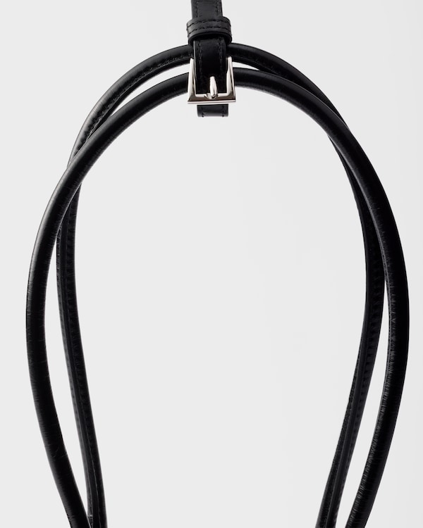 Prada Bonnie small printed calf hair and leather handbag - White/Black Prada Bonnie small printed calf hair and leather handbag - White/Black