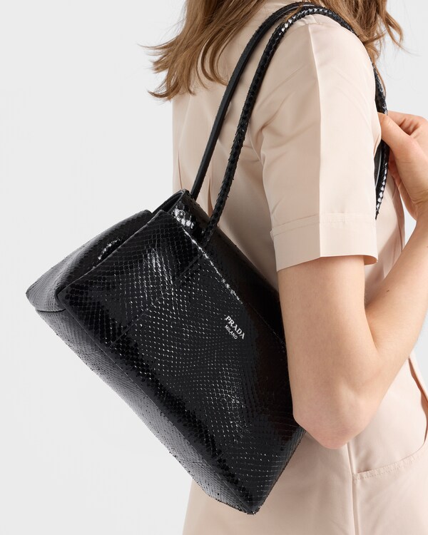 Prada Passage small python leather bag - Black Prada Passage small python leather bag - Black