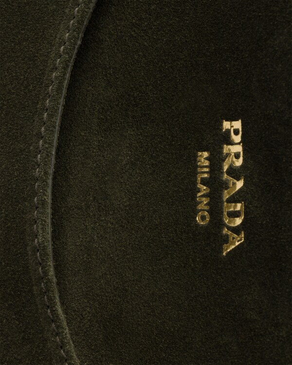 Prada Carry mini suede handbag - Forest Prada Carry mini suede handbag - Forest