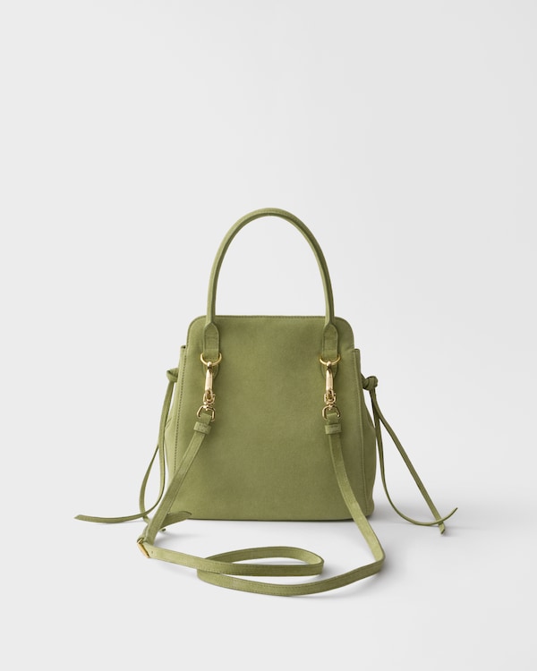 Prada Carry mini suede handbag - Agave Prada Carry mini suede handbag - Agave