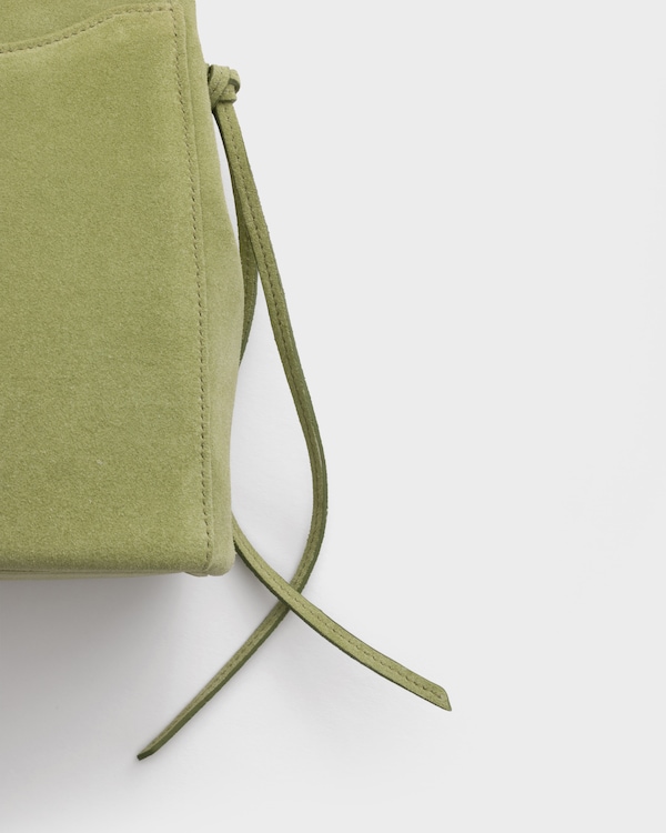 Prada Carry mini suede handbag - Agave Prada Carry mini suede handbag - Agave