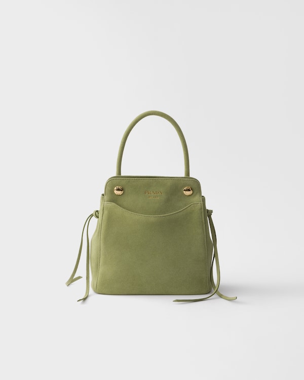 Prada Carry mini suede handbag - Agave Prada Carry mini suede handbag - Agave