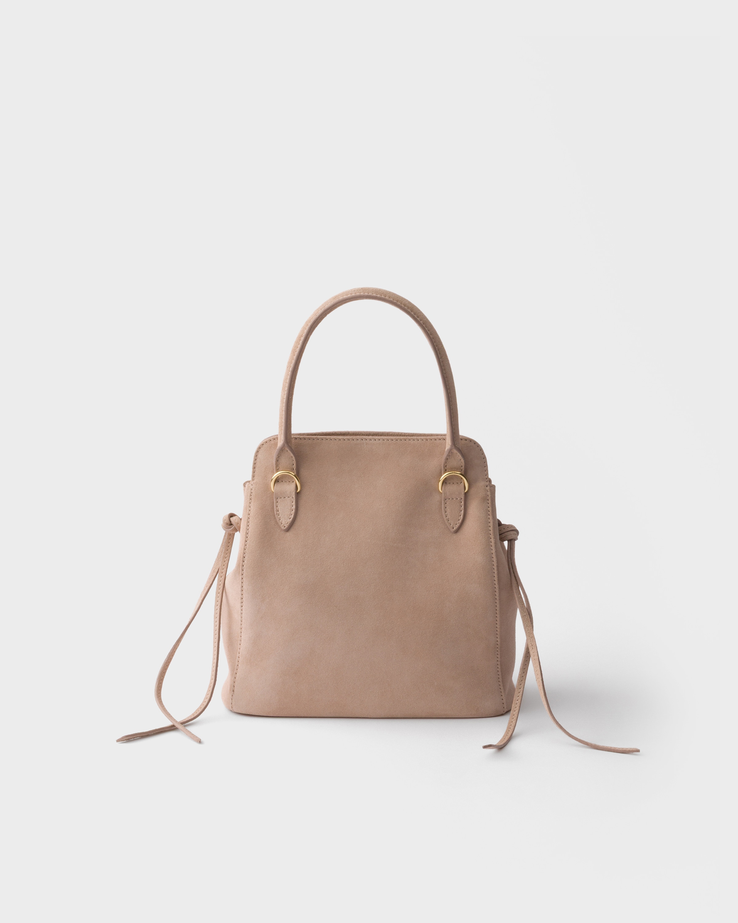 Water Lily Prada Carry mini suede handbag | PRADA - Singapore